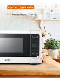 1.3 Cu. Ft. Counter Top Microwave,White