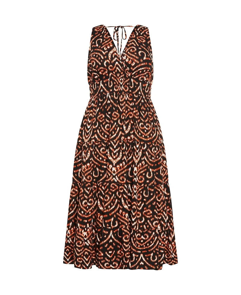 City Chic Plus Amara Print Maxi Dress