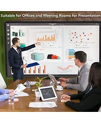 120" Portable Detachable Projector Screen with Stand Movie Projection 16:9 Hd 1.1 Gain