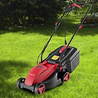 Electric Corded Lawn Mower 12-amp 14-Inch Walk-Behind Lawnmower with Collection Box