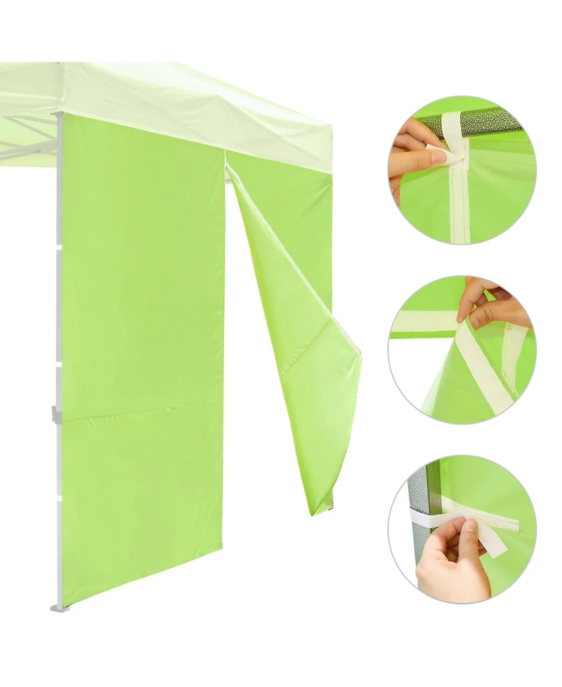 Instahibit 1080D 120g Privacy Sidewall Zipper UV30+ Fits 10x10fr Canopy 2 Pieces