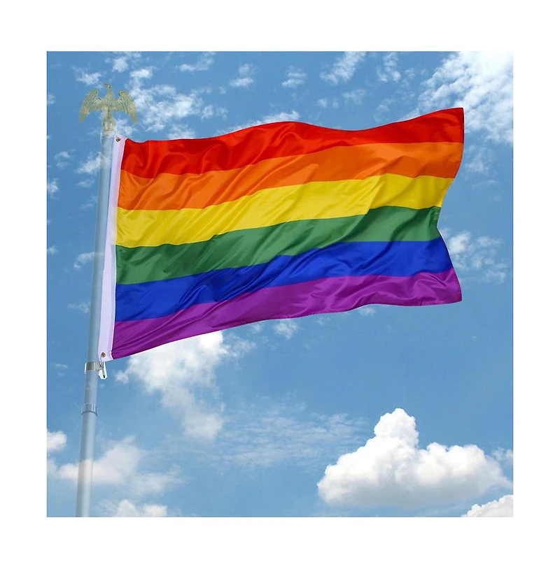 3 x 5 Ft. Rainbow Flags Gay Lesbian Pride Peace Banner w/ Metal Grommets Lgbt Symbol Flag