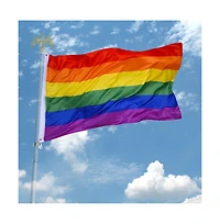 3 x 5 Ft. Rainbow Flags Gay Lesbian Pride Peace Banner w/ Metal Grommets Lgbt Symbol Flag