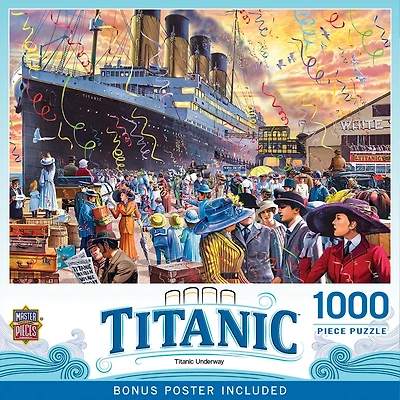Masterpieces Titanic - Underway 1000 Piece Jigsaw Puzzle for Adults