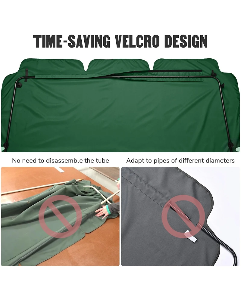 Yescom 77"x43" Replacement Swing Canopy UV30+ 180gsm Porch Top Cover Seat Patio Outdoor