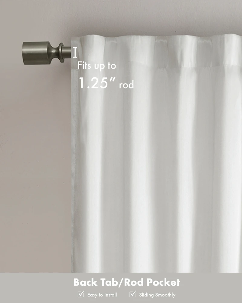 Madison Park Andora Botanical Embroidered Curtain Panel