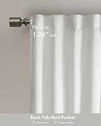 Madison Park Andora Botanical Embroidered Curtain Panel