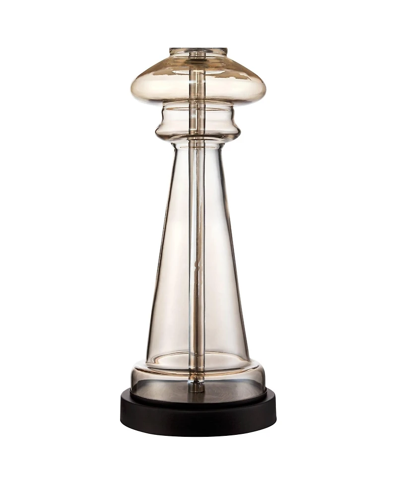 360 Lighting Dalia 27" Tall Traditional Table Lamp Champagne Glass Single Living Room Bedroom Bedside Nightstand House Office