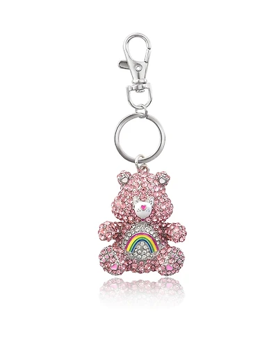 Care Bears Pave 3D Bling Cheer Bear Keychain - Bag Charm, Backpack Accessories, Travel Collectible Gift Keychains