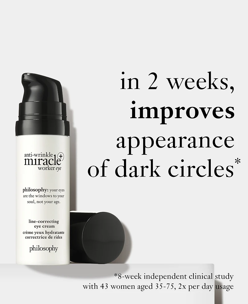 philosophy Anti-Wrinkle Miracle Worker+ Line-Correcting Eye Cream, 0.5-oz.