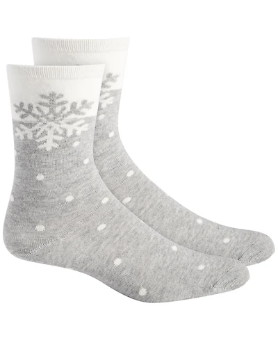 Holiday Lane Women's Crew Socks, Created for Macy's