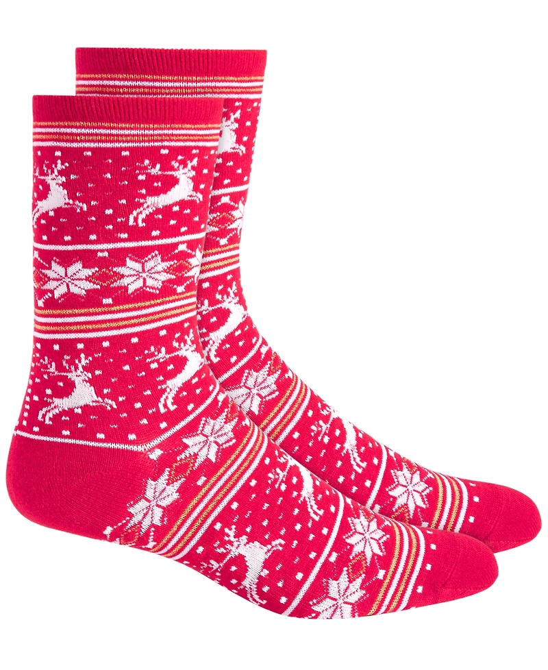 Holiday Lane Women's Crew Socks, Created for Macy's