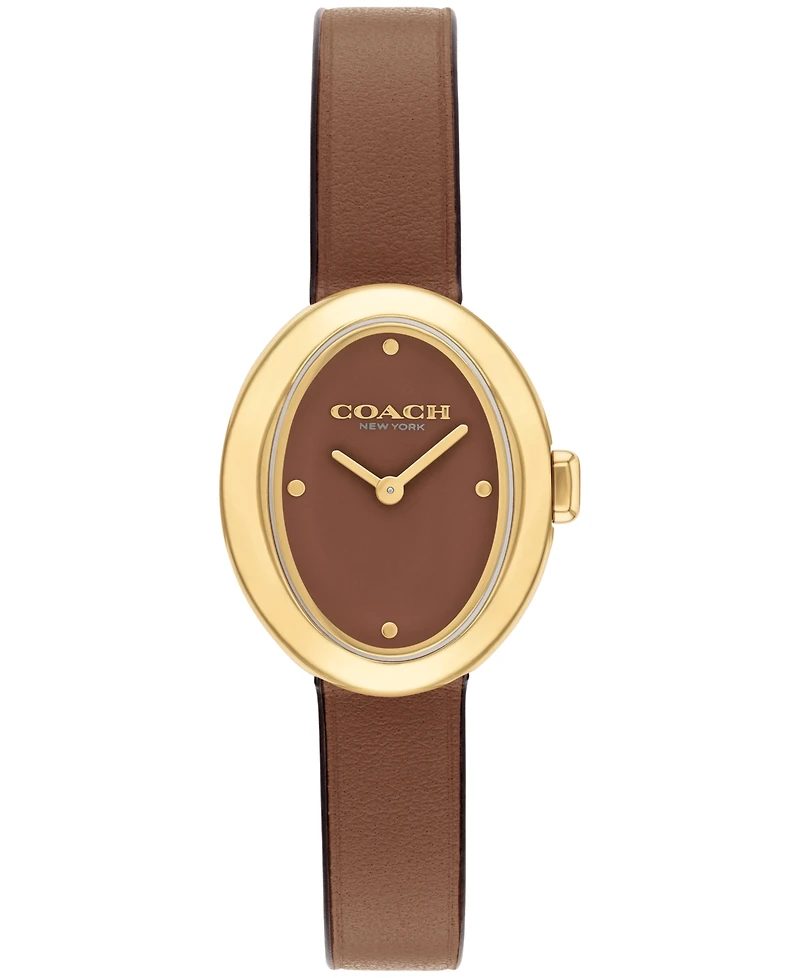 Coach Women's Saddle Sammy Leather Watch 22.5mm