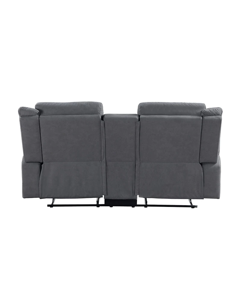 Homelegance White Label Magnus 75" Double Reclining Love Seat with Center Console