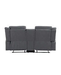 Homelegance White Label Magnus 75" Double Reclining Love Seat with Center Console