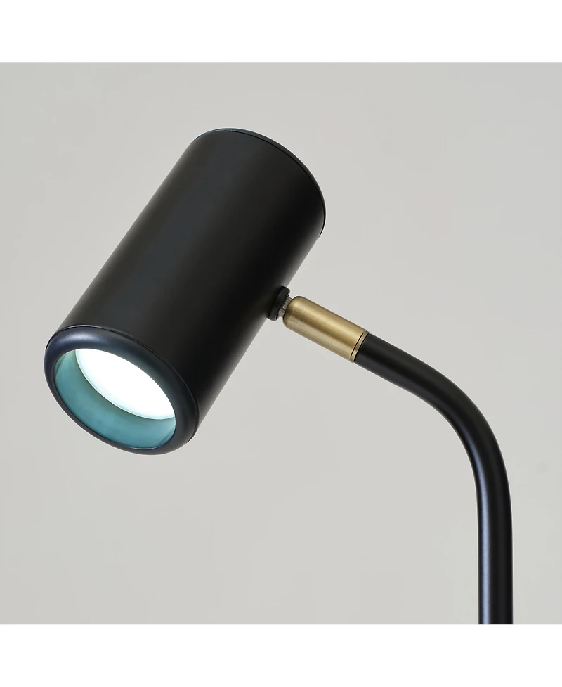 Ezra 16.5" Led Table Lamp with Wireless Charging Pad and Rotating Shade