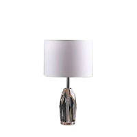 Streamdale 19" Dodecahedron Solid Crystal Prism Table Lamp In Chrome Silver