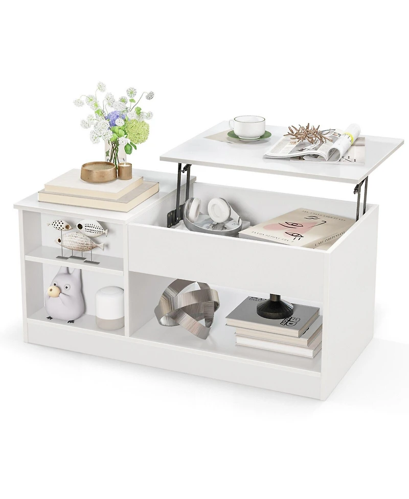 Slickblue Modern Coffee Table with Lift Tabletop and Storage Compartments