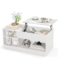 Slickblue Modern Coffee Table with Lift Tabletop and Storage Compartments