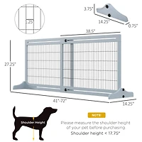 Streamdale Furniture Retractable Wooden Pet Gate for Easy Access Control