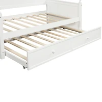 Streamdale Furniture Twin Size Wood Daybed With Twin Size Trundle