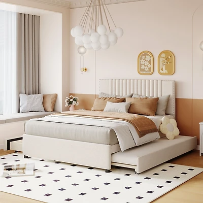 Streamdale Upholstered Platform Bed with Drawers and Trundle