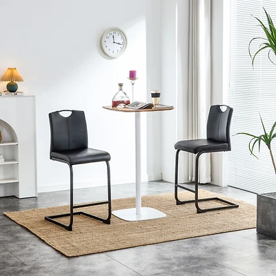 Streamdale Pu Chair Barstool Dining Counter Height Chair Set Of 2