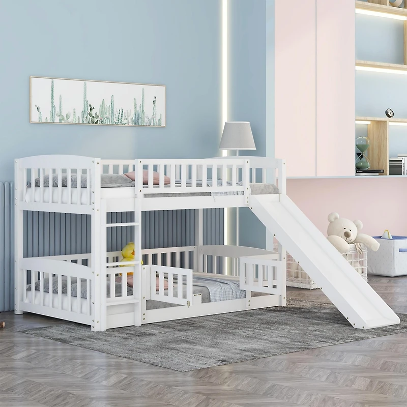 Streamdale Twin Bunk Bed w/ Slide and Ladder