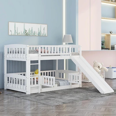 Streamdale Twin Bunk Bed w/ Slide and Ladder