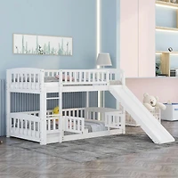 Streamdale Twin Bunk Bed w/ Slide and Ladder