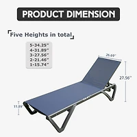Simplie Fun Modern Chaise Lounge Adjustable, Durable, Long-Lasting Comfort