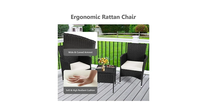 Slickblue 2 pcs Dining Chairs Set with Cushion Covers