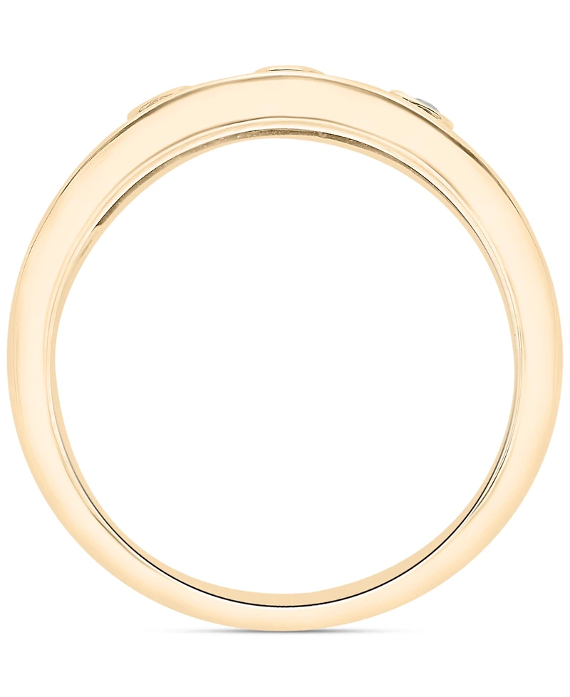 Diamond Tri-Bezel Openwork Ring (1/6 ct. t.w.) 10k Gold, Created for Macy's