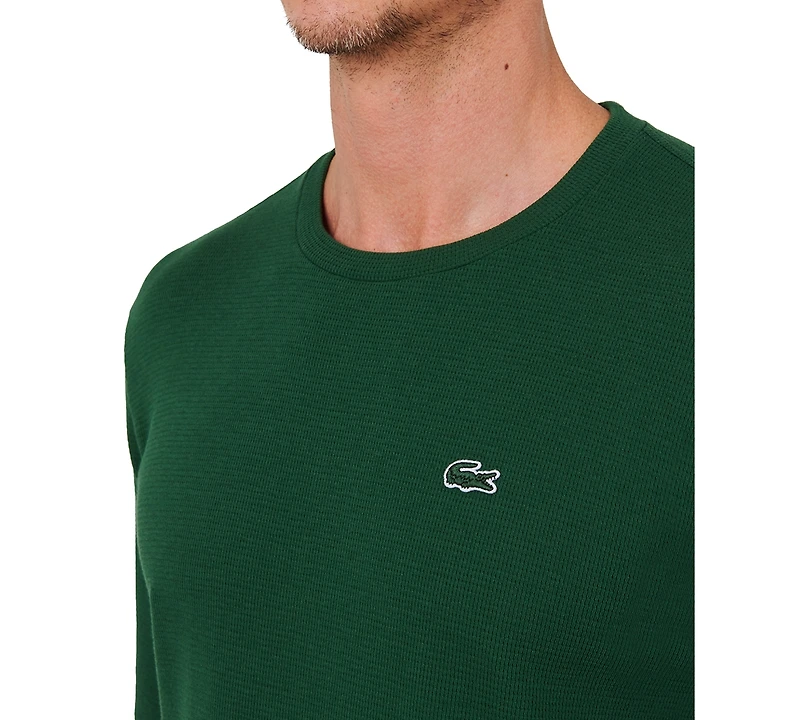 Lacoste Men's Waffle-Knit Thermal Sleep Shirt