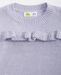 Epic Threads Toddler Girls Ruffled Metallic Sweater, Created for Macy's