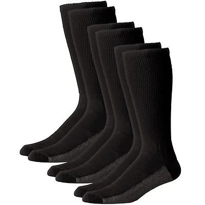 KingSize Men's Full Length Cushioned Crew Socks 3-Pack