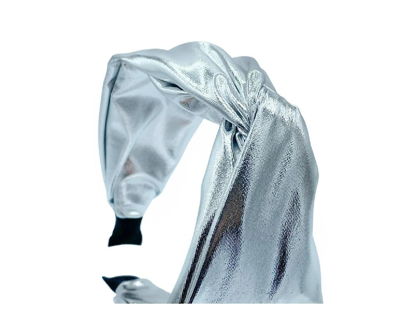 Women s Soft Metallic Headband - Silver