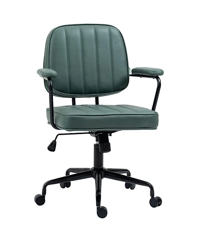 Vinsetto Home Office Chair with Adjustable Height Tilt Function Green