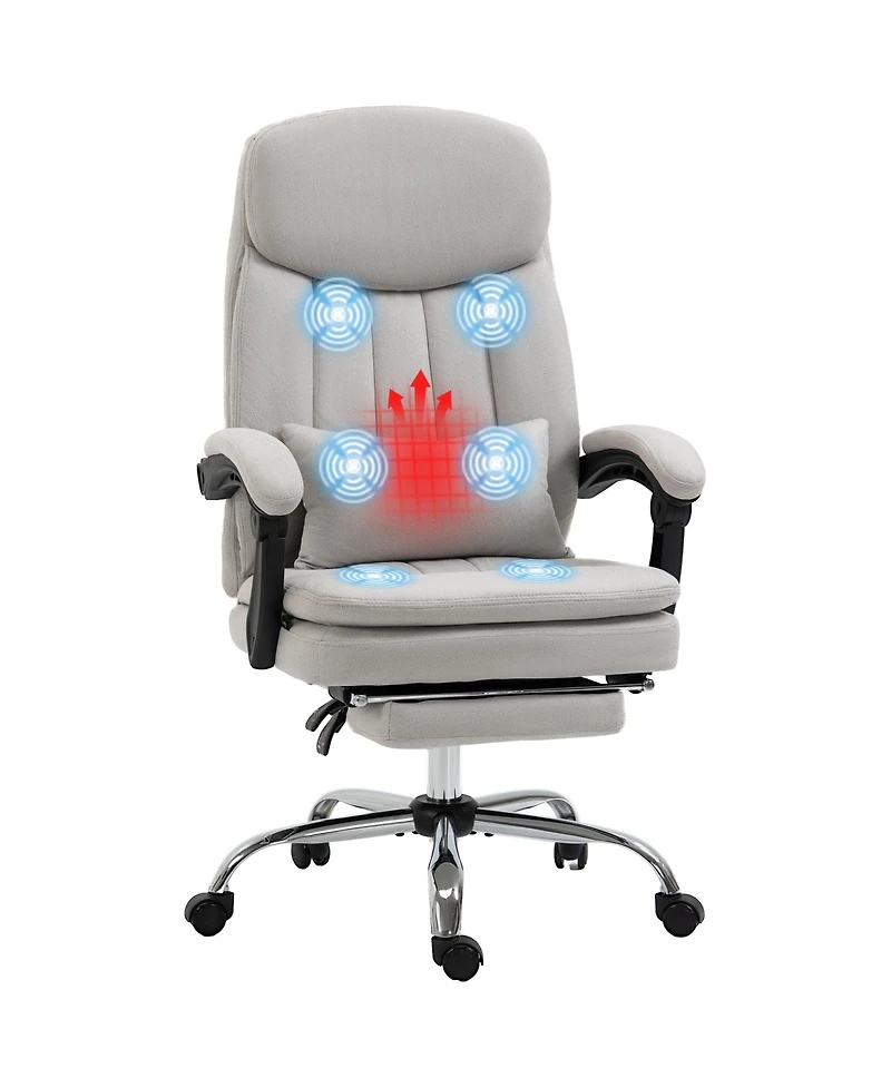 Vinsetto Reclining Vibration Massage Office Chair with Heat, Pillow