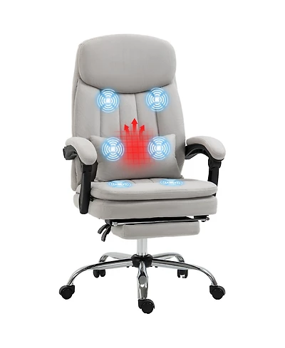 Vinsetto Reclining Vibration Massage Office Chair with Heat, Pillow