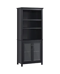 Homcom 71" Freesding Bookshelf Storage Cabinet Hutch w/ Glass Doors