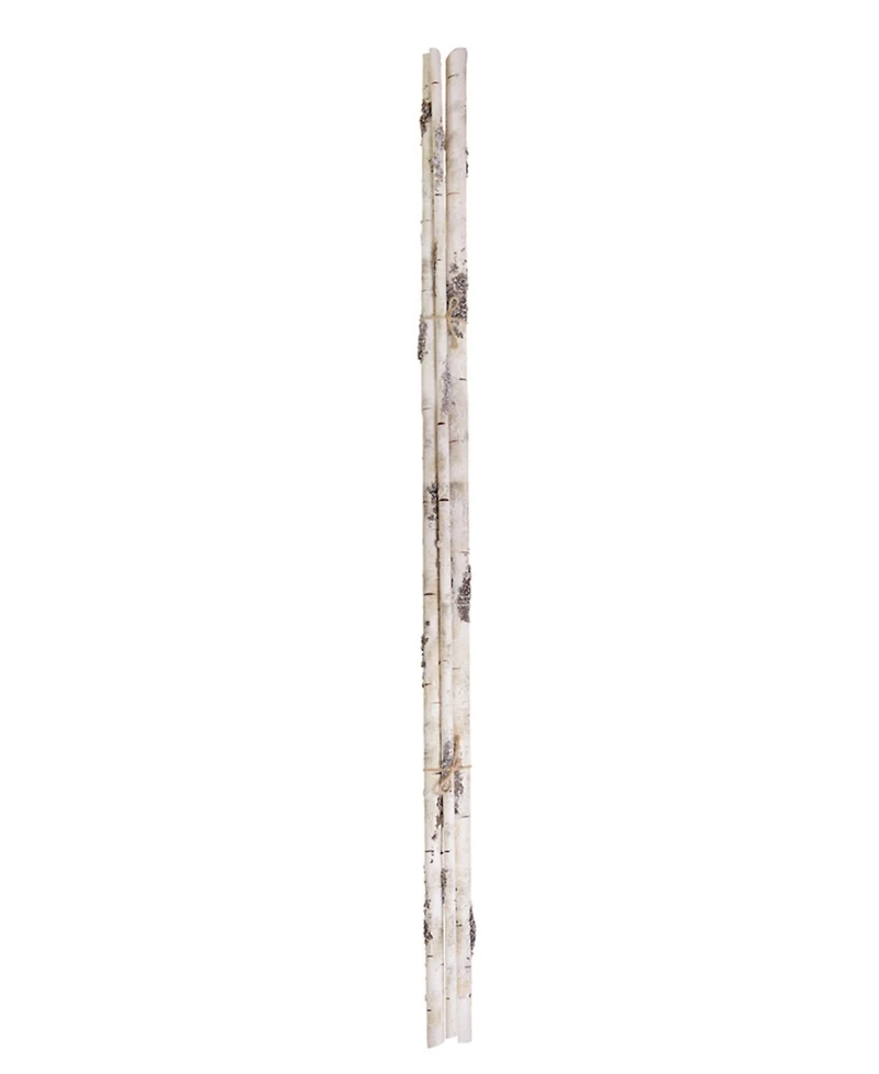 Slickblue Rustic Birch Log Bundle With Snowy Accents For Decor (Set of 12)