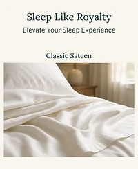 Certified Luxury 100% Egyptian Cotton Sheets, King Sheets For Bed, 4 Piece Deep Pocket Bed Set, Soft Sateen by California Design Den