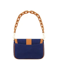 Solid Canvas Flap with Double leather stap.