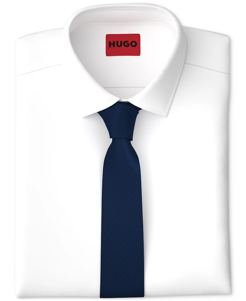 Hugo by Boss Men's Dark Blue Silk Tie