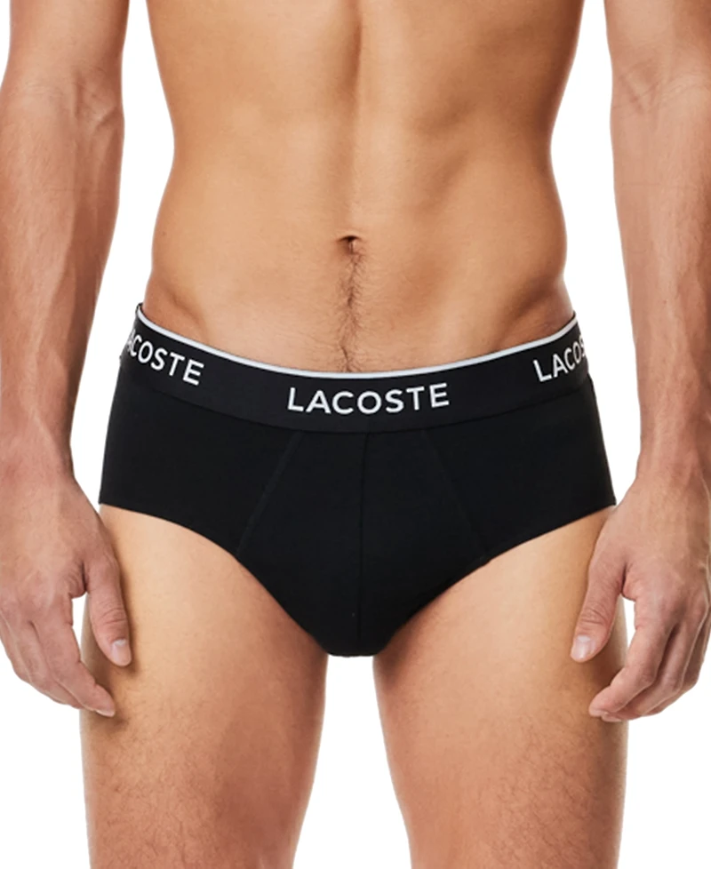 Lacoste Men's 3pk. Regular-Fit Stretch Logo Band Briefs