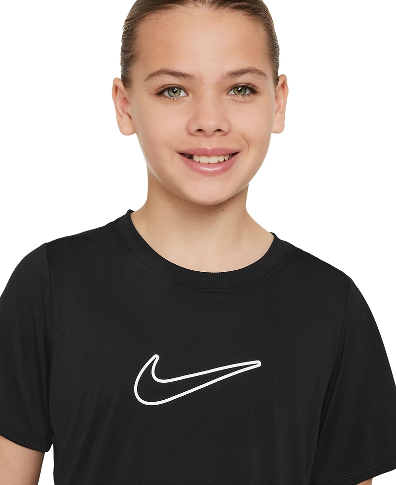 Nike Big Girls' One Fitted Dri-fit Short-Sleeve Top