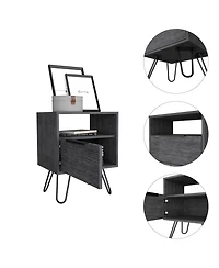 Fm Furniture Vienna Nightstand, Shelves, Hairpin Legs