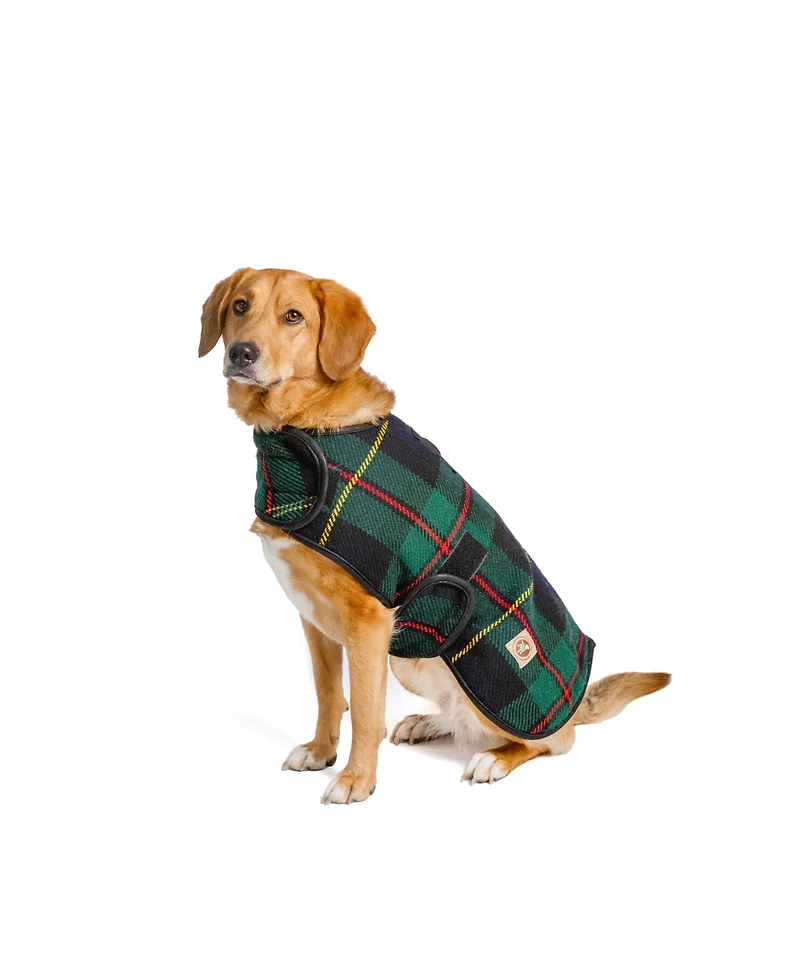 Chilly Dog M Navy Plaid Coat