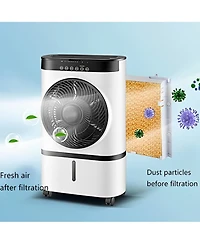 3-in-1 Air Cooler Portable Evaporative Air Cooler Fan & Humidifier with Remote Control